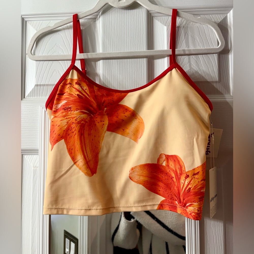 Floral Print Women's Bikini Top NWT